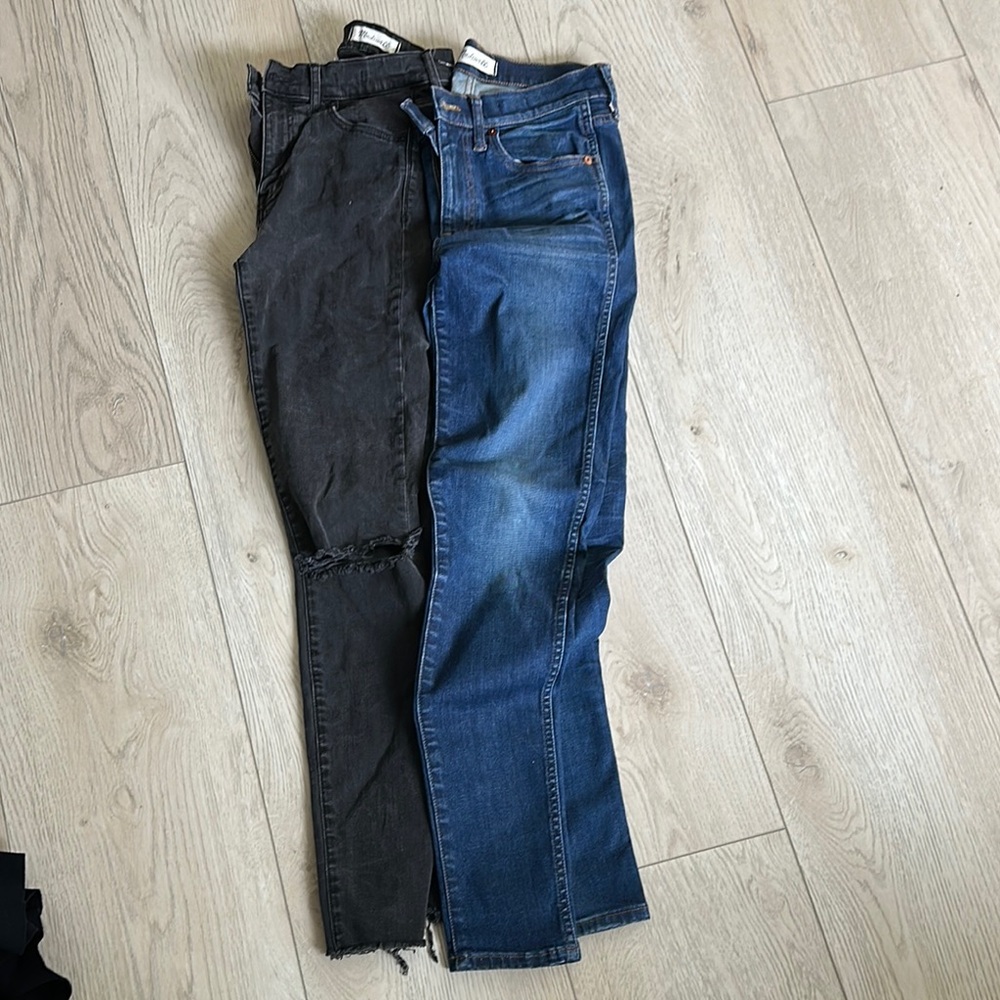 Madewell High Riser Skinny Jeans Blue and Black Bundle